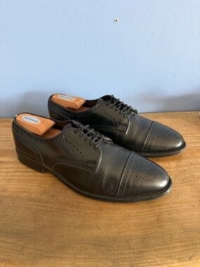 Allen Edmonds Sanford Black Cap-Toe Dress Shoes USA size 10D